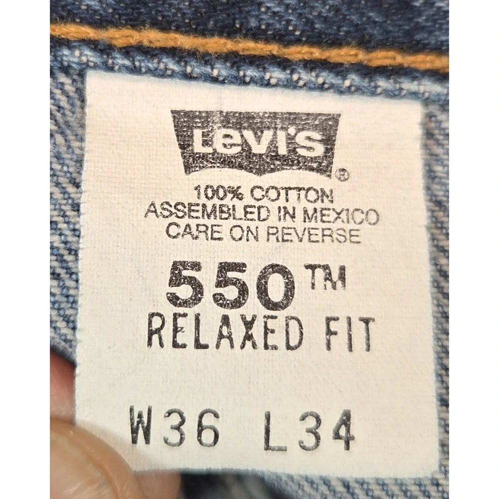 Vintage Levis 550 Jeans Mens 36x34 Blue